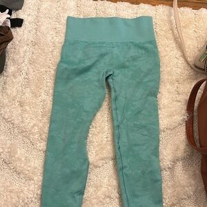 gymshark teal full length scrunch butt leggings